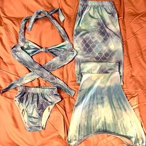 Girls mermaid bikini
